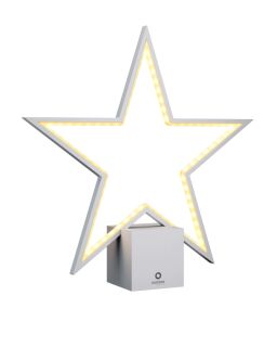 Sompex LED Stern Akku-Tischleuchte Lucy 2.0 silber 40cm