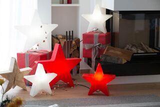 8 Seasons Design Dekoleuchte Shining Star 80 cm rot