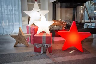 8 Seasons Design Dekoleuchte Shining Star 100 cm rot