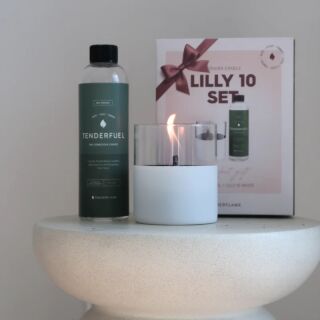 Tenderflame Lilly 10 Dark Grey + 0,5L Tenderfuel Geschenkset