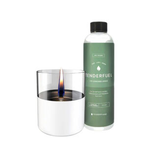Tenderflame Lilly 10 White + 0,5L Tenderfuel Geschenkset