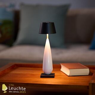 Sigor Akku-Tischleuchte Thala keramikweiß/schwarz