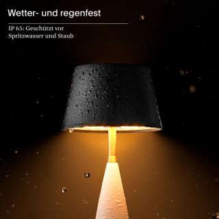 Sigor Akku-Tischleuchte Thala keramikweiß/schwarz