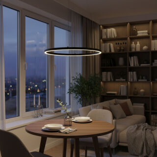 Ideal Lux Pendelleuchte Oracle Slim SP D50 round schwarz 3000K Dali/Push