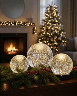 Sompex Dekoleuchte Glamor Bauble 15cm silber