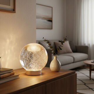 Sompex Dekoleuchte Glamor Bauble 18cm silber