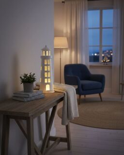 Sompex Dekoleuchte Glamor Lighthouse weiß