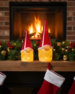 Sompex Dekoleuchte Glamor Gnome 22cm rot