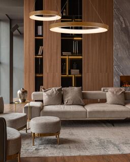 Mantra Niseko II Pendelleuchte LED Holzoptik 90cm