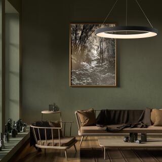 Mantra Niseko II Pendelleuchte LED Holzoptik 90cm