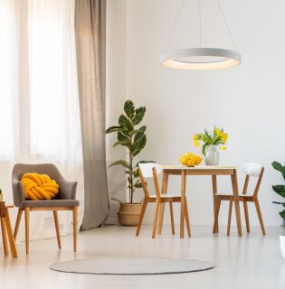 Mantra Niseko II Pendelleuchte LED Holzoptik 90cm