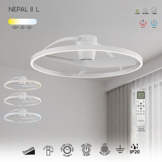 Mantra Nepal II 100 Deckenventilator LED weiß