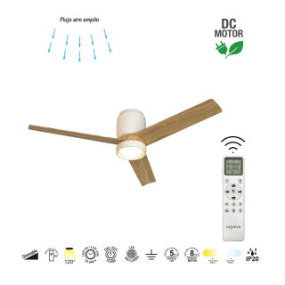 Mantra Ceramica M Deckenventilator LED weiß-holz