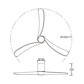 Mantra Nemo II L Deckenventilator LED weiß