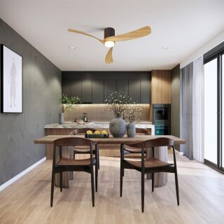 Mantra Nemo II M Deckenventilator LED schwarz-holz