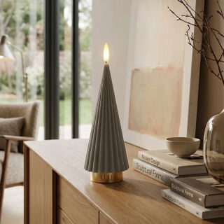 Boreal LED Kerze taupe