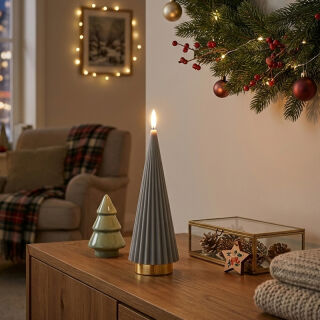 Boreal LED Kerze taupe