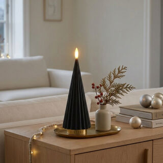 Boreal LED Kerze schwarz