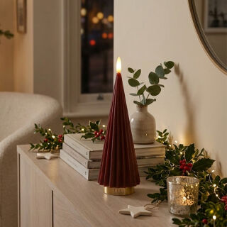 Boreal LED Kerze bordeaux