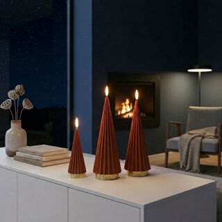 Boreal LED Kerze bordeaux