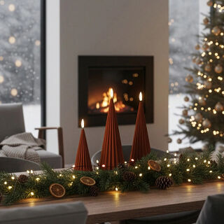 Boreal LED Kerze bordeaux