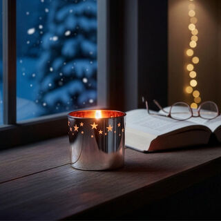 Villeroy & Boch Zurich LED Glaskerze silber