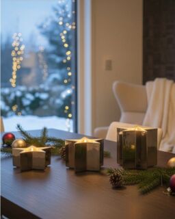 Villeroy & Boch Luzern LED Porzellankerze silber