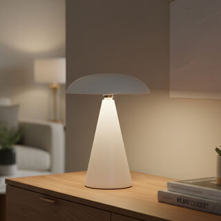 Kinoko XS Akku LED Tisch- und Wandleuchte matt weiß