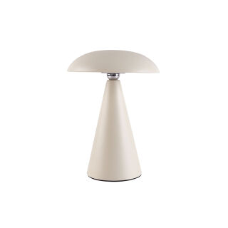 Kinoko XS Akku LED Tisch- und Wandleuchte matt creme