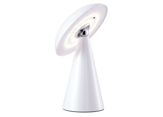 Kinoko XS Akku LED Tisch- und Wandleuchte hochglanz weiß