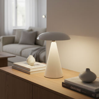 Kinoko XS Akku LED Tisch- und Wandleuchte hochglanz...