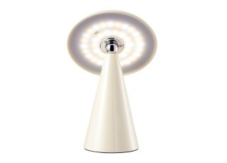 Kinoko XS Akku LED Tisch- und Wandleuchte hochglanz creme