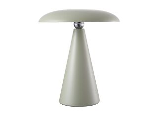 Kinoko II Akku LED Tisch- und Wandleuchte matt jadegrün