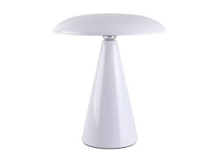 Kinoko II Akku LED Tisch- und Wandleuchte hochglanz weiß