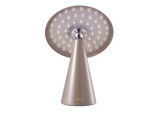 Kinoko II Akku LED Tisch- und Wandeuchte hochglanz hellbraun