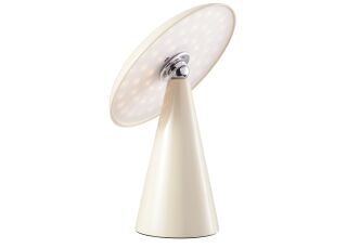 Kinoko II Akku LED Tisch- und Wandeuchte hochglanz creme