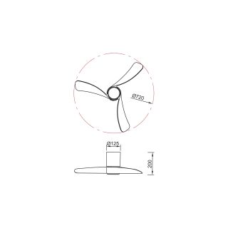 Mantra Nemo II XS Deckenventilator LED weiß-holz