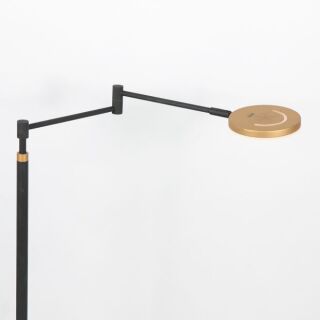 Steinhauer Soleil Akku LED Stehleuchte schwarz-gold