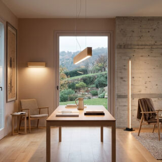 Ideal Lux Stehleuchte Craft PT Natur-Holz