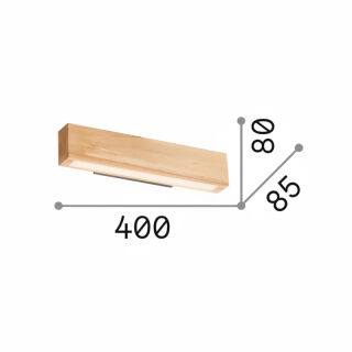 Ideal Lux Wandleuchte Craft AP Natur-Holz