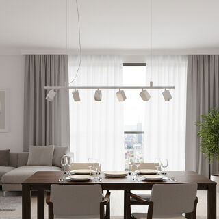 Ideal Lux Pendelleuchte Dynamite SP6 square weiß