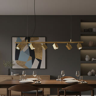 Ideal Lux Pendelleuchte Dynamite SP6 square messing