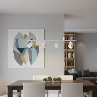 Ideal Lux Pendelleuchte Dynamite SP4 square weiß