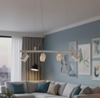 Ideal Lux Pendelleuchte Dynamite SP4 square weiß