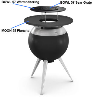MOON 55 Feuerkorb mit hohem und niedrigem Fuß