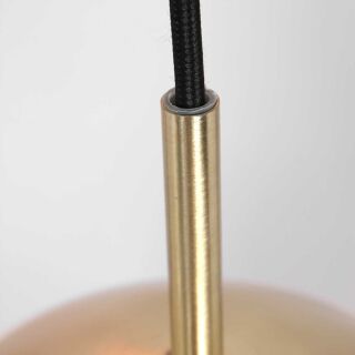 Steinhauer Bollique Pendelleuchte Amberglas messing 6 flammig