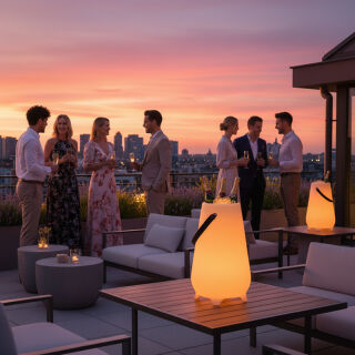 THE MOOX L Getränkekühler LED RGB mit Bluetooth-Lautsprecher