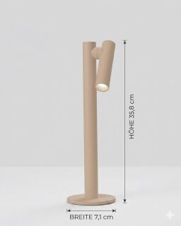 Sompex Tubo sand Akku LED Tischleuchte