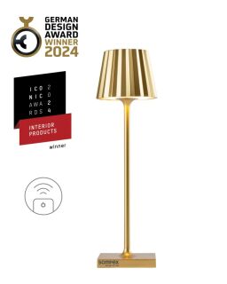 Sompex Troll Nano RC Akku Tischleuchte gold