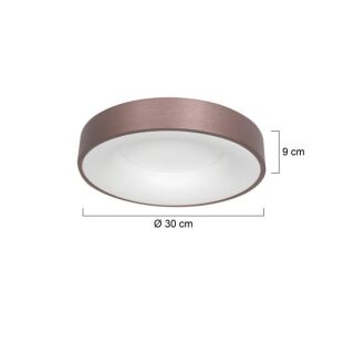 Steinhauer Ringlede 30 bronze Deckenleuchte LED